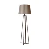 Luxe Staande lamp bruin met kap
