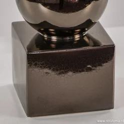 Luxe tafellamp bol brons exclusief kap