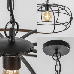 Mat zwart metalen hanglamp Imelda Light and Living