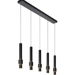 Mat zwarte design hanglamp inclusief LED