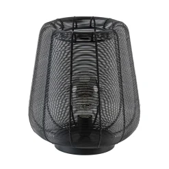 Mat zwarte draad tafellamp Adeta