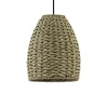 Mat zwarte hanglamp met touw