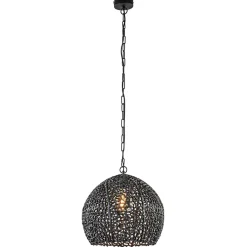 Mat zwarte hanglamp Sinula Light and Living