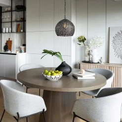 Mat zwarte hanglamp Sinula Light and Living