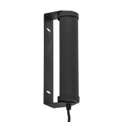 Mat zwarte wandlamp met snoer