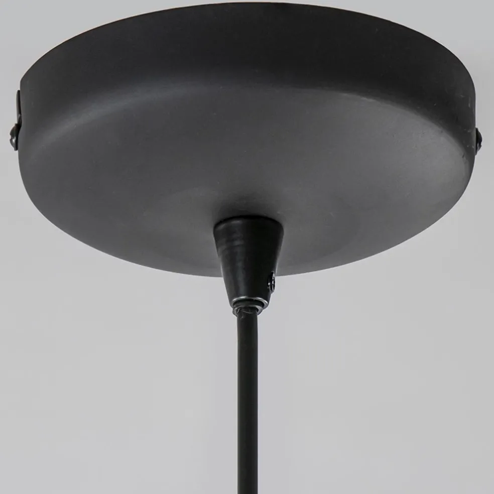 Metalen hanglamp cilinder bruin gevlamd