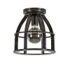 Metalen plafondlamp antiek zwart