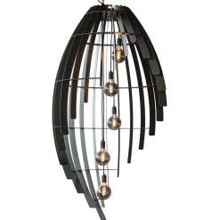 Metalen videlamp Omegna XL met open structuur