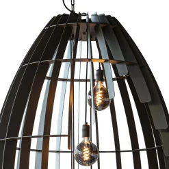 Metalen videlamp Omegna XL met open structuur