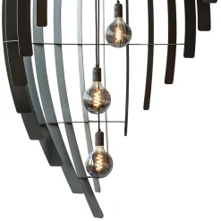 Metalen videlamp Omegna XL met open structuur