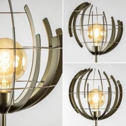 Metalen vloerlamp Terra oud messing