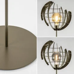 Metalen vloerlamp Terra oud messing