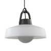 Moderne buitenlamp hang antraciet met wit IP65
