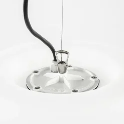 Moderne buitenlamp hang witte bol 45 cm