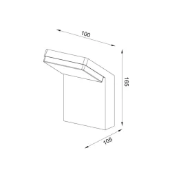 Moderne buitenlamp wand inclusief geïntegreerd LED
