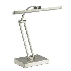 Moderne bureaulamp nikkel met geïntegreerd LED