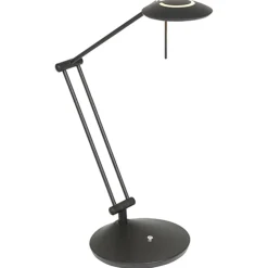 Moderne bureaulamp zwart met dimbaar LED