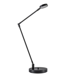 Moderne bureaulamp zwart staal met dimbaar LED