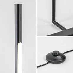 Moderne design vloerlamp zwart inclusief dimbaar LED