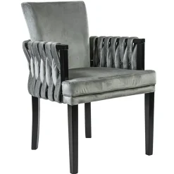Moderne eetkamerstoel verlours grijs met zwart