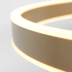 Moderne hanglamp ring goud met geïntegreerd LED