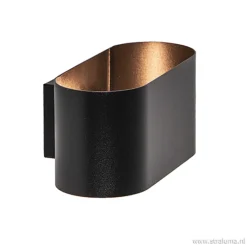 Moderne kleine wandlamp ovaal zwart
