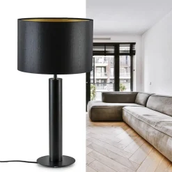 Moderne lampvoet cilinder mat zwart excl kap