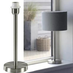 Moderne lampvoet Washington nikkel excl. kap