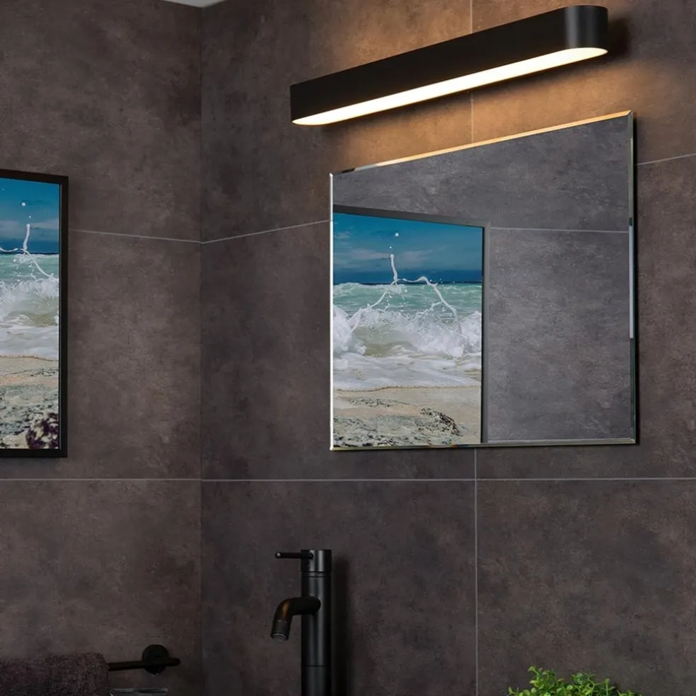 Moderne LED badkamer wandlamp zwart 60 cm