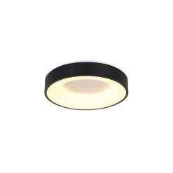 Moderne LED plafonnière zwart rond 30 cm