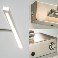 Moderne LED schilderijverlichting nikkel dimbaar