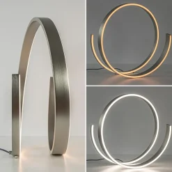 Moderne LED tafellamp nikkel met dim to warm functie