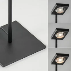 Moderne LED vloerlamp lens zwart verstelbaar
