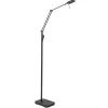 Moderne LED vloerlamp zwart met verstelbare arm