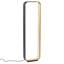 Moderne LED vloerlamp zwart/goud dim to warm