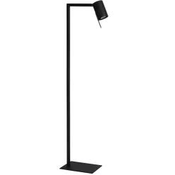 Moderne lees/vloerlamp mat zwart met brons