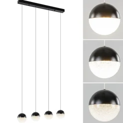 Moderne 4-lichts hanglamp met LED 3-standen dimbaar