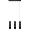 Moderne 3-lichts hanglamp zwart metaal