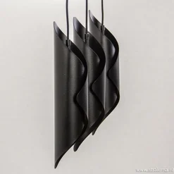 Moderne 3-lichts hanglamp zwart metaal