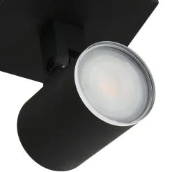 Moderne 1-lichts opbouw spot zwart inclusief LED