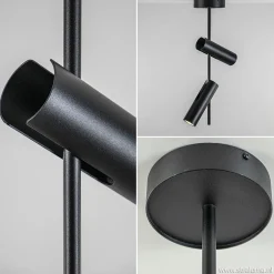 Moderne 2-lichts opbouwspot zwart verstelbaar