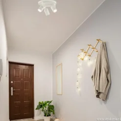 Moderne 3-lichts plafondspot wit metaal