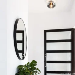 Moderne plafondlamp nikkel met smokey glas