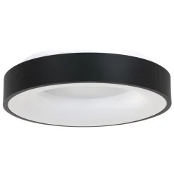 Moderne plafondlamp zwart met geïntegreerd LED