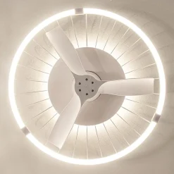 Moderne plafondventilator wit inclusief LED verlichting