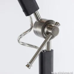 Moderne staande lamp staal met zwart