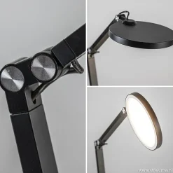 Moderne tafel/bureaulamp zwart met dimbaar LED