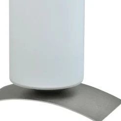 Moderne tafellamp Oblica zuil nikkel