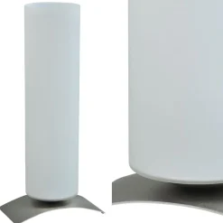 Moderne tafellamp Oblica zuil nikkel