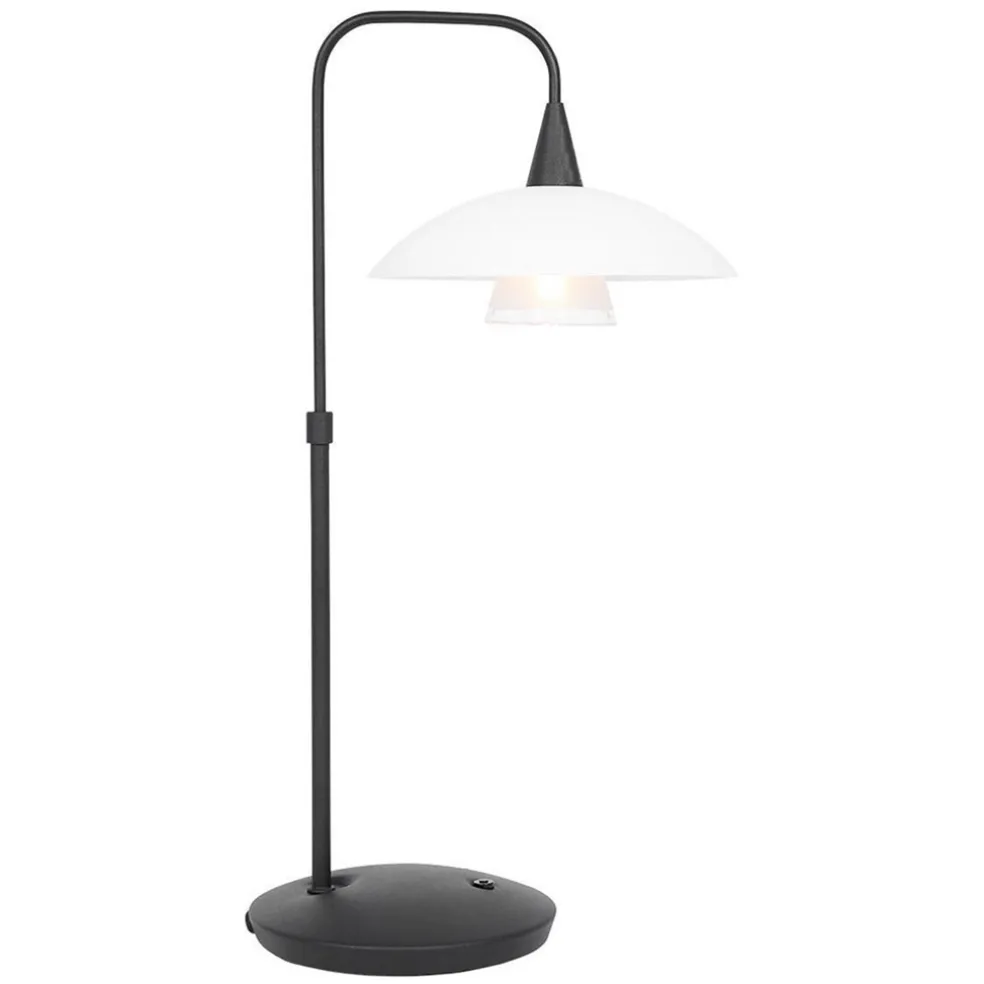 Moderne tafellamp zwart met dimbaar LED